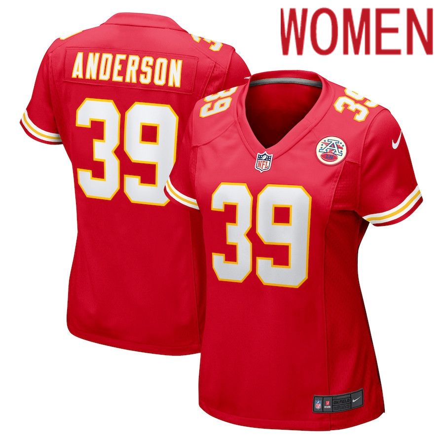 Women Kansas City Chiefs #39 Zayne Anderson Nike Red Player Game NFL Jersey